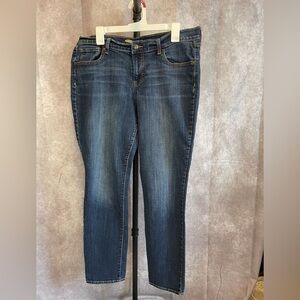 Old Navy Women's Straight Leg Jeans - Dark Blue 14